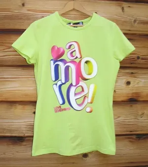 NWT Love Moschino Amore Stretch T Shirt Top thumbnail 1