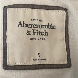 Abercrombie & Fitch 3/4” Sleeve Gray & White jersey tee size small vintage Y2K thumbnail 5