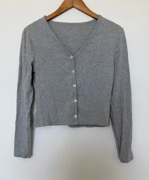 Women's Grey Button thumbnail 1