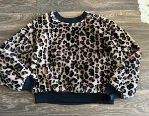 Wild Fable Fuzzy Leopard Sweater thumbnail 1