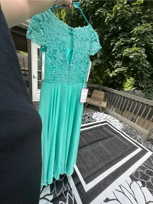 JJs House Estelle bridesmaid Dress Lace Bodice in Spa (Aqua blue/green) (206482) thumbnail 14