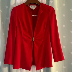 Vintage Worth Size 8 Red Women's Blazer thumbnail 1