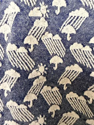 Maeve Anthropologie Blue Knit Rain Cloud Umbrella Knit Tie Neck Tank Top thumbnail 3