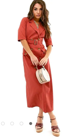 ASOS Denim Midi Dress thumbnail 3