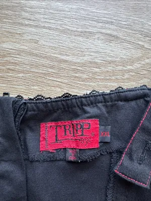 Tripp nyc SET Mini Skirt and Top Plaid Red Black Corset lace up pleated thumbnail 5