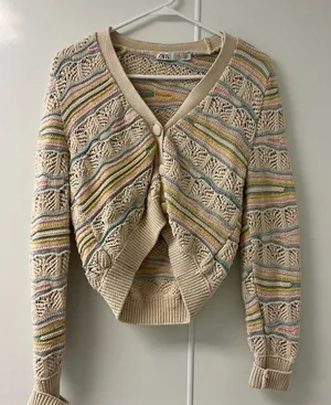 Zara sweater size small colorful thumbnail 1