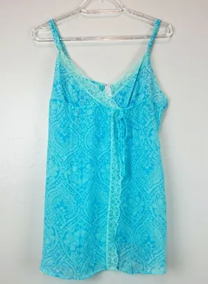 Victoria's Secret Paisley Lace Print Lingerie Nighty thumbnail 1