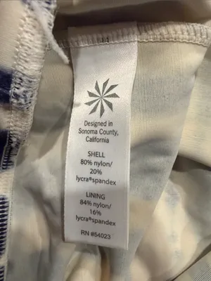 Athleta tye dye tankini top size 34D/DD. Blue thumbnail 4