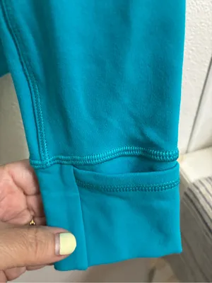 Lululemon Women’s Forme BrushedSurge Teal Zip-Up Jacket with Pink Accents 4 thumbnail 4