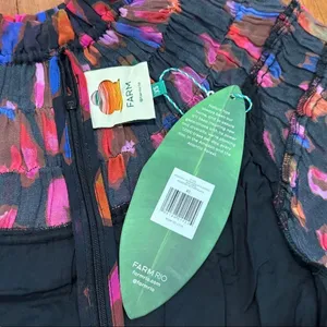 NWT FARM RIO Iridescent Leopard Print Ruffled Mini Dress In Multi‎ Color size XS thumbnail 8