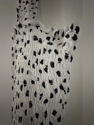 Beachlunchlounge White Polka Dot Square-Neck Maxi Dress Large thumbnail 4