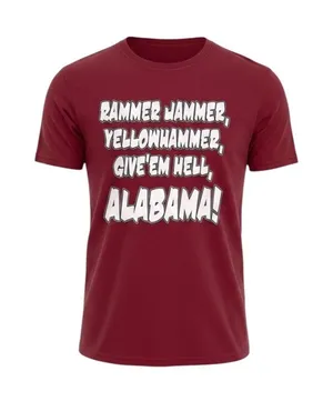 Delta Pro Weight Alabama Crimson Tide Rammer Jammer t-shirt Medium thumbnail 1