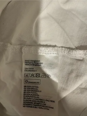 H&M White Short Sleeve 100% Cotton Crewneck Tee 💜 thumbnail 5