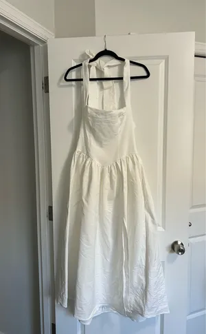 New Showpo Helda Midi Dress Halter Tie Neck Corset Dress Size Medium MSRP $139 thumbnail 10