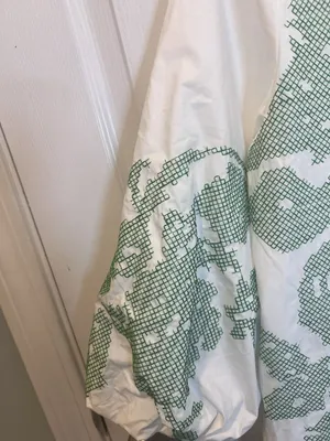 Tuckernuck Hyacinth House Arem Embroidered Caftan Small Front Zip White Green thumbnail 8