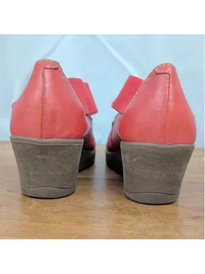 Bussola Zummia Elastic Strappy Red Leather Wedges 39 thumbnail 4