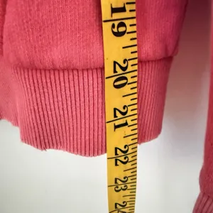 Victoria's Secret Pink Fleece Campus Zip Up Hoodie Pink Distressed Sunwashed M thumbnail 7