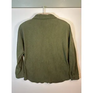 PrettyGarden Chic Women’s Medium Olive Green Corduroy Shacket Snap Front Pockets thumbnail 10
