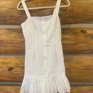 Alexis x Target White Eyelet Ruffle Hem Dress thumbnail 5