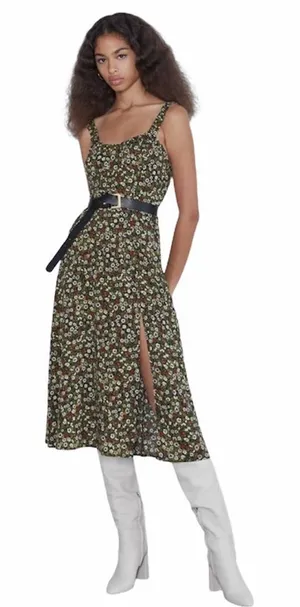 ✨HP✨ZARA Floral Midi Dress ✨ thumbnail 1