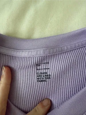 Gilly Hicks Long-Sleeve Thermal Crewneck Sweater in Light Lavender Sleep thumbnail 4
