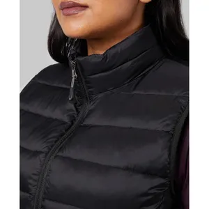 2 Degrees Heat Womens XXL Black Puffer Vest Lightweight Quilted Zip thumbnail 5