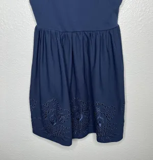 Francesca’s Miami blue eyelet trim dress size small thumbnail 3