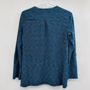 Coldwater Creek Striped Top Womens S8 Used Blue thumbnail 2