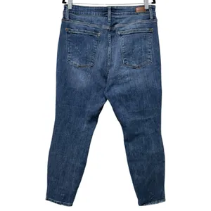 Judy Blue‎ Boyfriend Fit High Rise Jeans Womens Size 16W Blue Distressed Stretch thumbnail 2