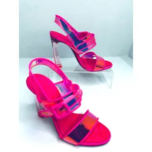 Louboutin Duniss PVC Heels Pink Transparent Sandals 100mm Size EU 36.5 thumbnail 9