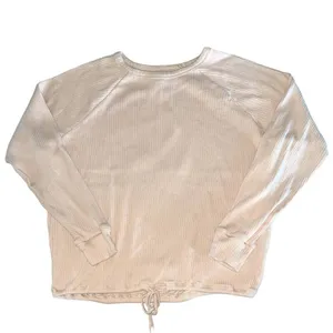 Madewell Avalon Pink Front Tie Long Sleeve Pullover Top size Large thumbnail 2