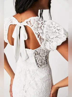 NWT Free People Ivory Hailee Lace Mini Dress ~ Size Medium thumbnail 4