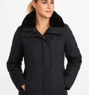 Marmot St Tropez Quilted Jacket in Black LG thumbnail 1