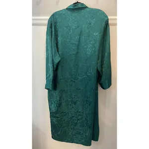Victoria's Secret Women's Vintage Gold Label 90’s Green Satin Bath Robe Size M/L thumbnail 2