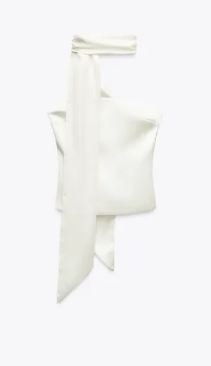 ZARA Satin Foulard Top thumbnail 1
