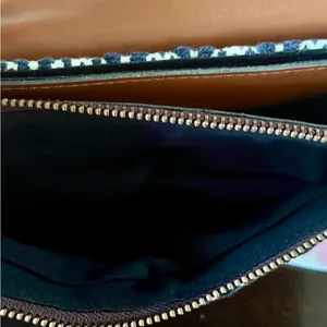 Chic Patterned Crossbody Bag in Brown and‎ Blue thumbnail 6