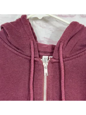 H&M Large Divided Basic Maroon Hoodie thumbnail 4