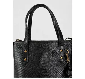 The Sak black leather embossed crossbody tote thumbnail 10