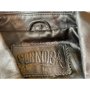 Women’s Sonnora Black Short Motorcycle Zip Genuine Leather Jacket Fits S thumbnail 7