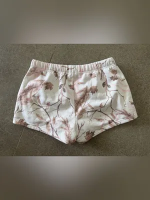 Pink and White Camo Sweatshorts thumbnail 2