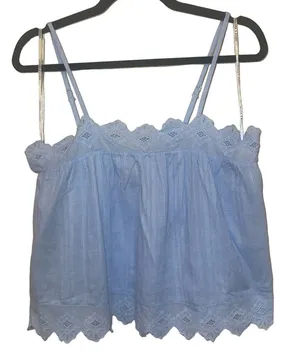 Dance & Marvel Sky Blue Camisole with Lace thumbnail 1