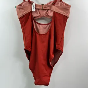 Adore me Womens swimsuit one piece two tone keyhole Colorblock L new thumbnail 5