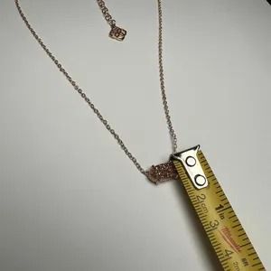 Kendra Scott Mabel Rose Gold Tone & Druzy Necklace Adjustable Length 15 - 17 In thumbnail 4
