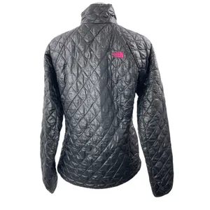 The North Face Thermoball Black Long Sleeve Full Zip Quilted Puffer Jacket Sz M thumbnail 3