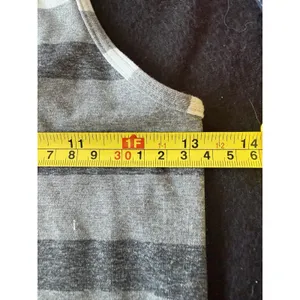 Lululemon Cool Racerback Marshmallow Stripe Heathered Sand Dune Black Size 4‎ thumbnail 5