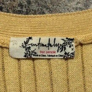Free People Crop Top Y2K Cottage Preppy Ribbed Minimalist 90s Academia Medium thumbnail 2