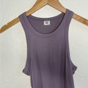 Aritzia Sunday Best Purple Ribbed Tank Top‎ Small S thumbnail 3