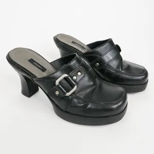Vintage 90s Xhilaration Black Chunky Platform Mules thumbnail 2