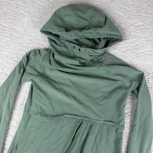 NWOT‎ Women's Latched Mama XS Pullover Hoodie Sage Green Nursing thumbnail 2