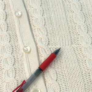 Knits Landing | M | VINTAGE 80's Cream Cable Knit Long Line Cardigan Sweater thumbnail 5